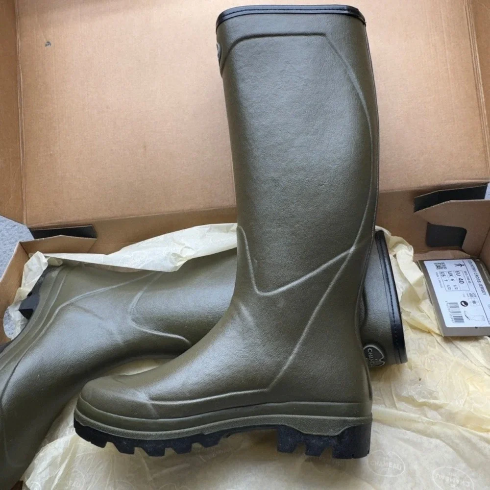 Le Chameau Boots Country Cross Jersey Mens 7.5 Waterproof Rubber Wellington